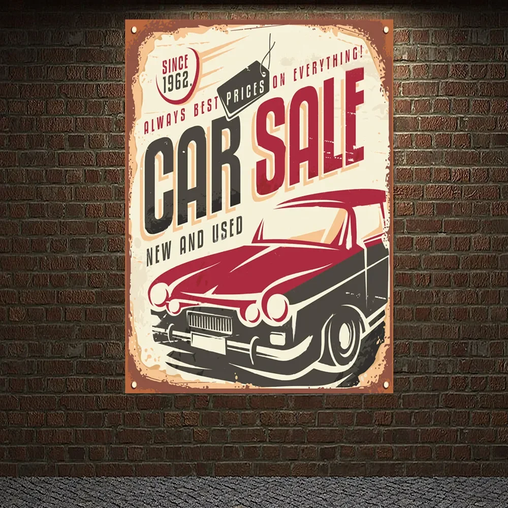 Auto Repair Shop For Sale - Vintage CAR SALE SERVICE Poster Tapestry