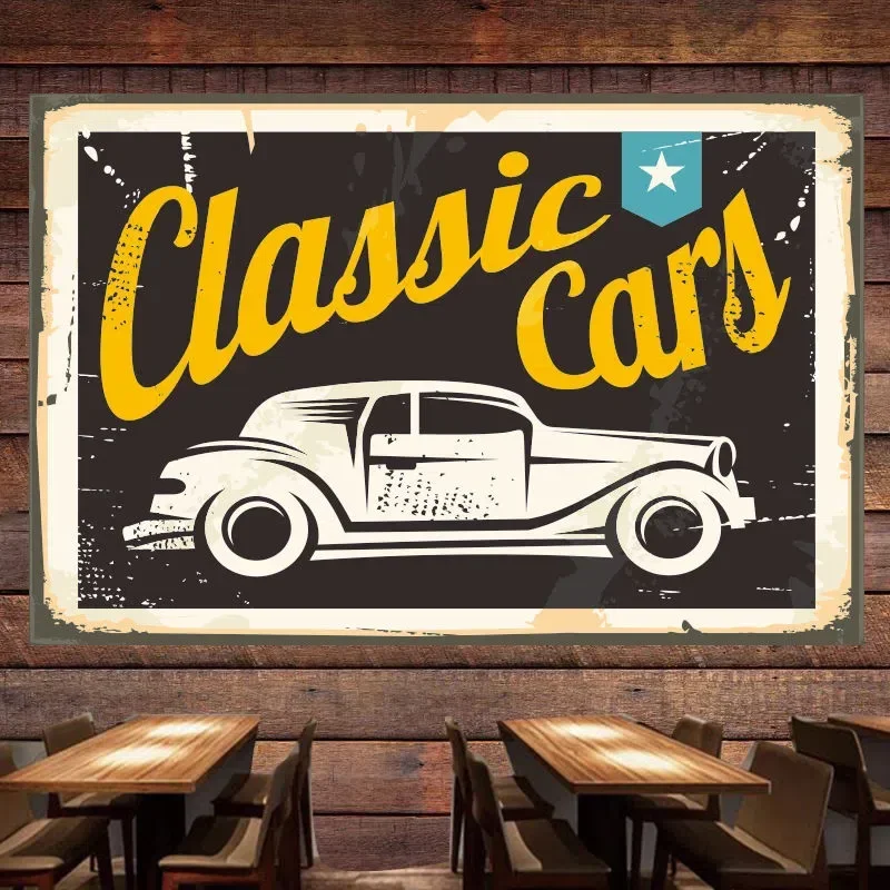 Auto Repair Shop For Sale - Classic Car Vintage Poster Flag Mural