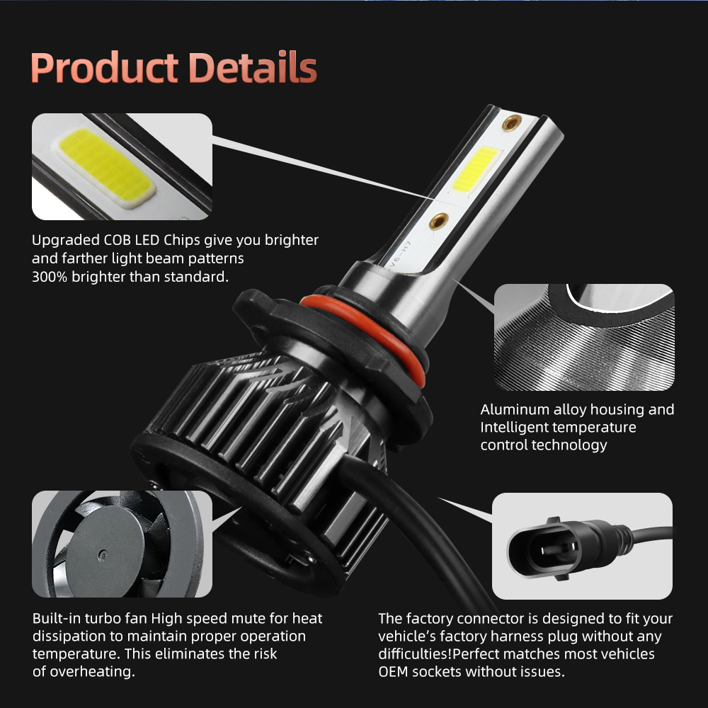 Car Headlamps 9012 HIR2 LED He - Headlight Aiming Tool review and price