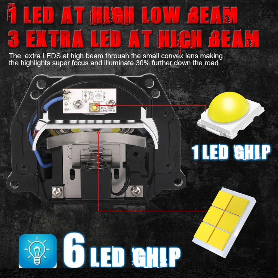 Bi LED Projector Lenses 3 Inch - Headlight Aiming Tool review and price